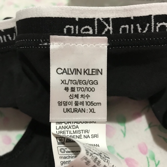 NEW Calvin Klein Carousel Logo XL Cotton Black White Thong Panty - Picture 4 of 5